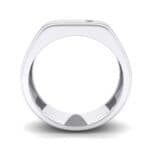 Single Stone Plateau Crystal Ring (0.12 CTW) Side View