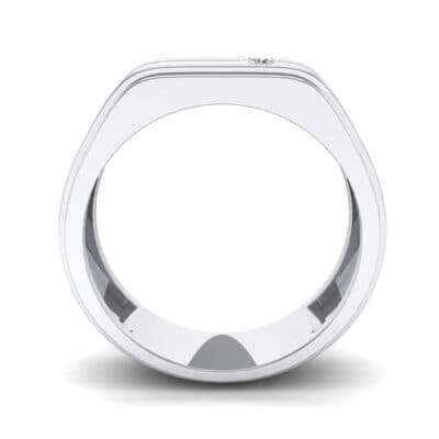 Single Stone Plateau Crystal Ring (0.12 CTW) Side View