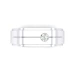 Single Stone Plateau Crystal Ring (0.12 CTW) Top Flat View