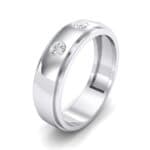 Three-Stone Bezel-Set Crystal Ring (0.33 CTW) Perspective View