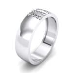 Wide Three Line Crystal Ring (0.12 CTW) Perspective View