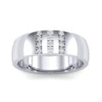 Wide Three Line Diamond Ring (0.12 CTW) Top Dynamic View