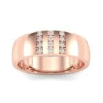 Wide Three Line Diamond Ring (0.12 CTW) Top Dynamic View