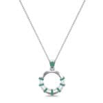 Sunbeam Emerald Pendant (0.18 CTW) Perspective View