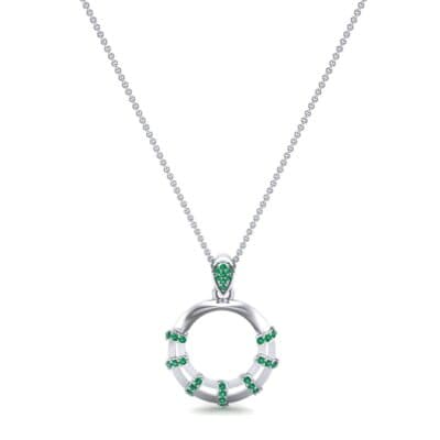 Sunbeam Emerald Pendant (0.18 CTW) Perspective View