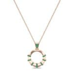 Sunbeam Emerald Pendant (0.18 CTW) Perspective View