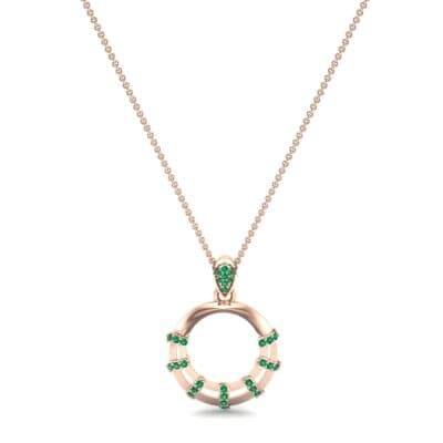 Sunbeam Emerald Pendant (0.18 CTW) Perspective View