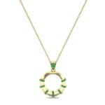 Sunbeam Emerald Pendant (0.18 CTW) Perspective View