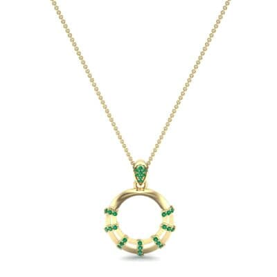 Sunbeam Emerald Pendant (0.18 CTW) Perspective View