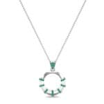 Sunbeam Emerald Pendant (0.18 CTW) Perspective View