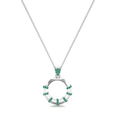 Sunbeam Emerald Pendant (0.18 CTW) Perspective View