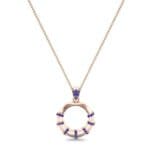Sunbeam Blue Sapphire Pendant (0.18 CTW) Perspective View