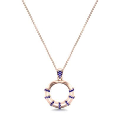 Sunbeam Blue Sapphire Pendant (0.18 CTW) Perspective View