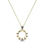 Sunbeam Blue Sapphire Pendant (0.18 CTW) Perspective View