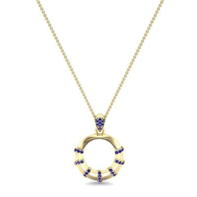 Sunbeam Blue Sapphire Pendant (0.18 CTW) Perspective View