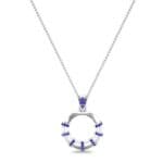 Sunbeam Blue Sapphire Pendant (0.18 CTW) Perspective View