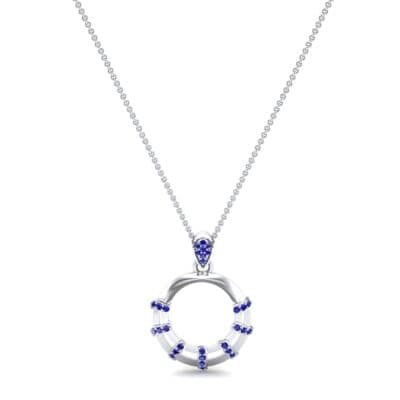 Sunbeam Blue Sapphire Pendant (0.18 CTW) Perspective View