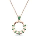 Sunbeam Emerald Pendant (0.18 CTW) Top Dynamic View