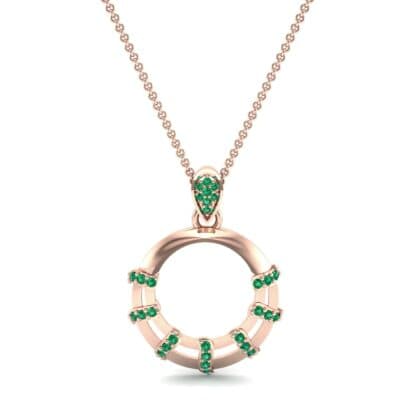 Sunbeam Emerald Pendant (0.18 CTW) Top Dynamic View