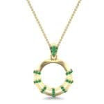 Sunbeam Emerald Pendant (0.18 CTW) Top Dynamic View