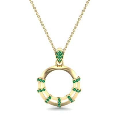 Sunbeam Emerald Pendant (0.18 CTW) Top Dynamic View