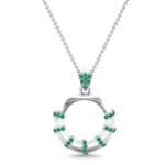 Sunbeam Emerald Pendant (0.18 CTW) Top Dynamic View
