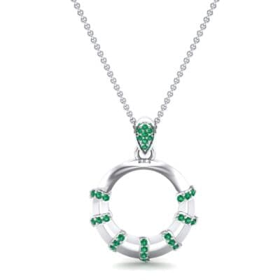 Sunbeam Emerald Pendant (0.18 CTW) Top Dynamic View