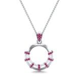 Sunbeam Ruby Pendant (0.18 CTW) Top Dynamic View