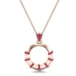 Sunbeam Ruby Pendant (0.18 CTW) Top Dynamic View