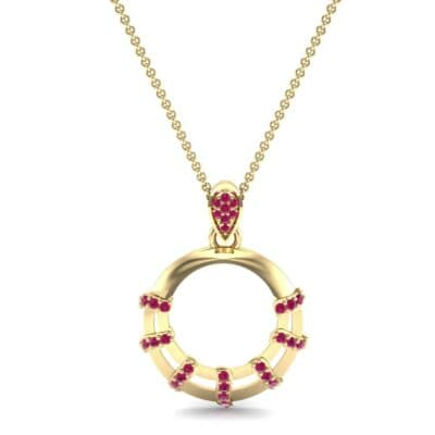 Sunbeam Ruby Pendant (0.18 CTW) Top Dynamic View