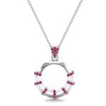 Sunbeam Ruby Pendant (0.18 CTW) Top Dynamic View