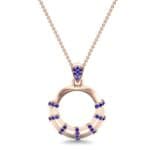 Sunbeam Blue Sapphire Pendant (0.18 CTW) Top Dynamic View