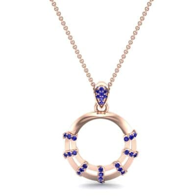 Sunbeam Blue Sapphire Pendant (0.18 CTW) Top Dynamic View