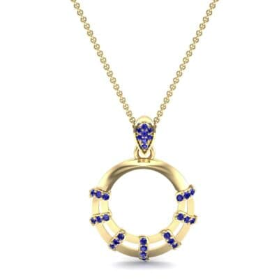 Sunbeam Blue Sapphire Pendant (0.18 CTW) Top Dynamic View