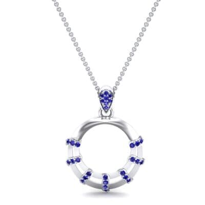 Sunbeam Blue Sapphire Pendant (0.18 CTW) Top Dynamic View