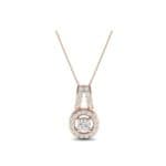 Pave Halo and Bail Diamond Pendant (0.4 CTW) Perspective View