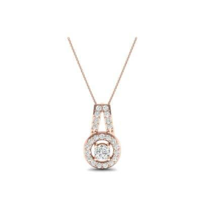 Pave Halo and Bail Diamond Pendant (0.4 CTW) Perspective View