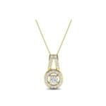 Pave Halo and Bail Diamond Pendant (0.4 CTW) Perspective View