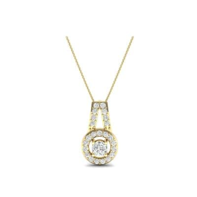 Pave Halo and Bail Diamond Pendant (0.4 CTW) Perspective View