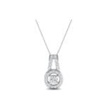 Pave Halo and Bail Diamond Pendant (0.4 CTW) Perspective View