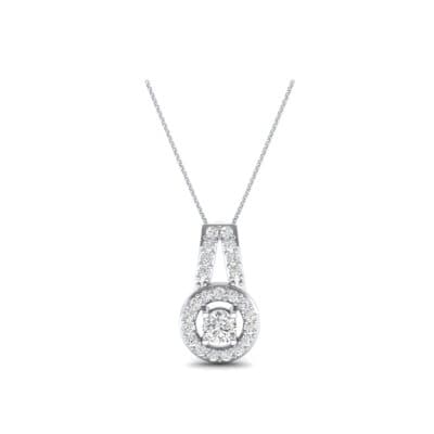 Pave Halo and Bail Crystal Pendant (0.4 CTW) Perspective View
