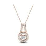 Pave Halo and Bail Diamond Pendant (0.4 CTW) Top Dynamic View