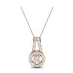 Pave Halo and Bail Diamond Pendant (0.4 CTW) Top Dynamic View