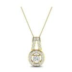 Pave Halo and Bail Diamond Pendant (0.4 CTW) Top Dynamic View