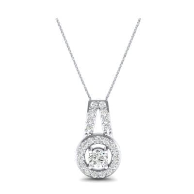 Pave Halo and Bail Diamond Pendant (0.4 CTW) Top Dynamic View