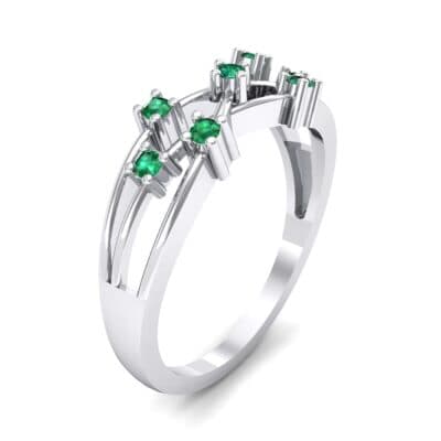 Barbwire Emerald Ring (0.12 CTW) Perspective View