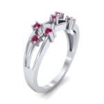 Barbwire Ruby Ring (0.12 CTW) Perspective View