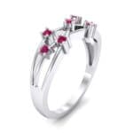 Barbwire Ruby Ring (0.12 CTW) Perspective View