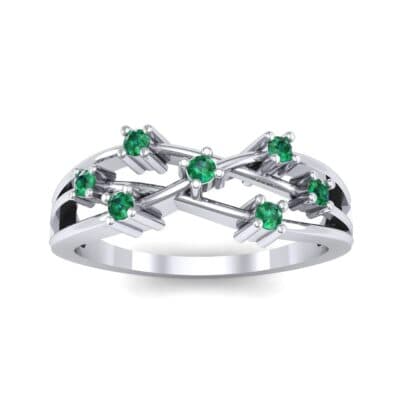 Barbwire Emerald Ring (0.12 CTW) Top Dynamic View