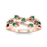 Barbwire Emerald Ring (0.12 CTW) Top Dynamic View